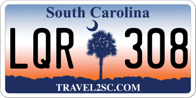 SC license plate LQR308