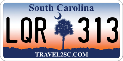 SC license plate LQR313