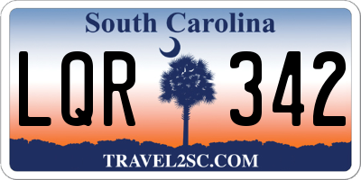 SC license plate LQR342