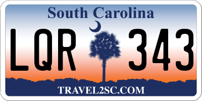 SC license plate LQR343