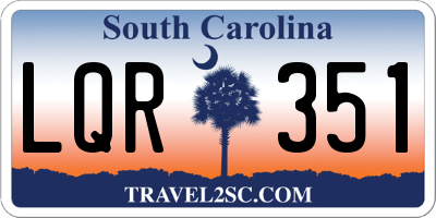SC license plate LQR351