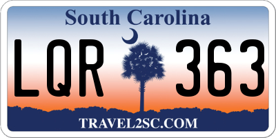 SC license plate LQR363