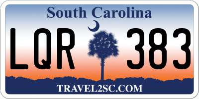 SC license plate LQR383