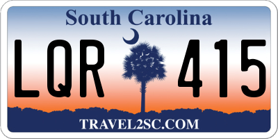 SC license plate LQR415