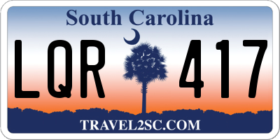 SC license plate LQR417