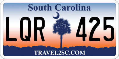 SC license plate LQR425