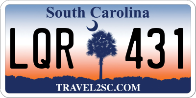 SC license plate LQR431