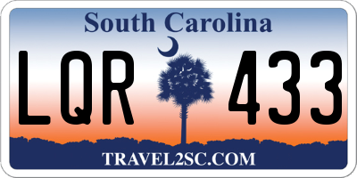 SC license plate LQR433