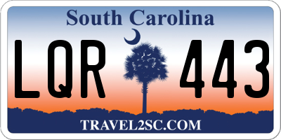 SC license plate LQR443