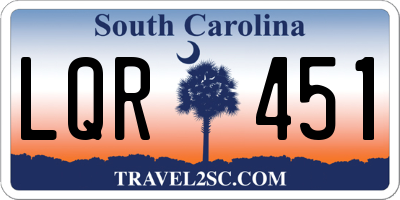 SC license plate LQR451