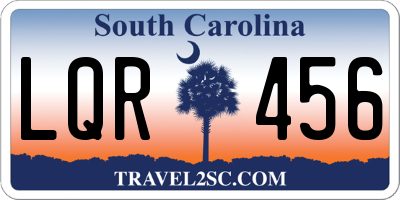 SC license plate LQR456