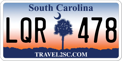 SC license plate LQR478