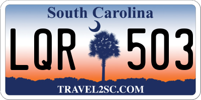 SC license plate LQR503