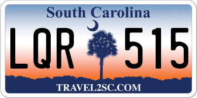 SC license plate LQR515