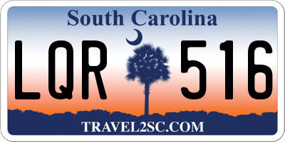 SC license plate LQR516