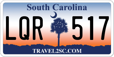 SC license plate LQR517