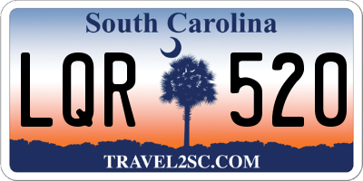 SC license plate LQR520