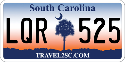 SC license plate LQR525