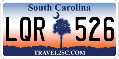 SC license plate LQR526