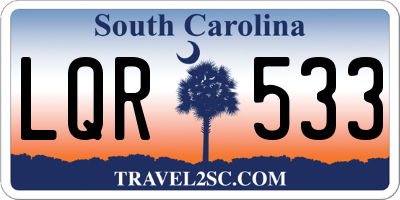 SC license plate LQR533
