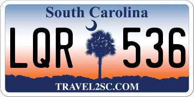 SC license plate LQR536