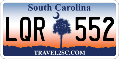 SC license plate LQR552