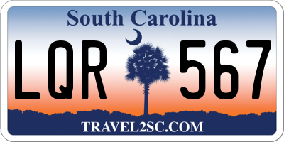 SC license plate LQR567