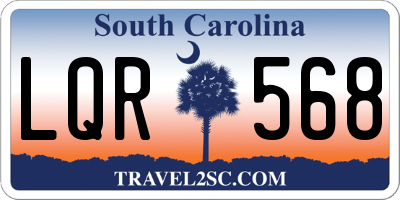 SC license plate LQR568