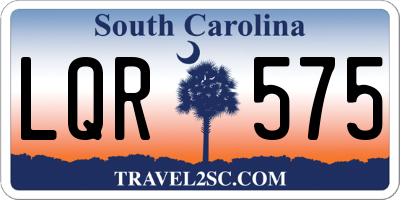 SC license plate LQR575