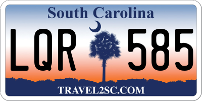 SC license plate LQR585