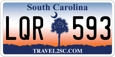 SC license plate LQR593