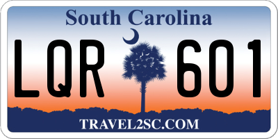 SC license plate LQR601