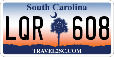 SC license plate LQR608