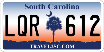 SC license plate LQR612