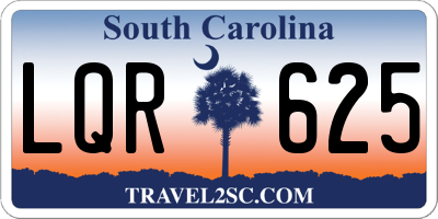 SC license plate LQR625