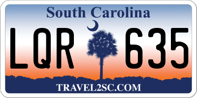 SC license plate LQR635
