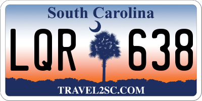 SC license plate LQR638