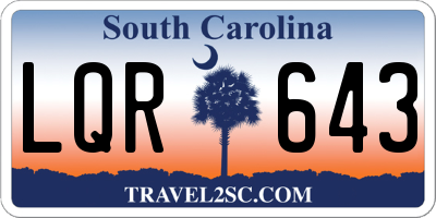 SC license plate LQR643