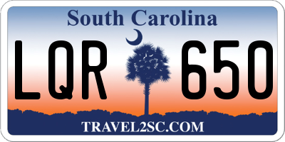 SC license plate LQR650