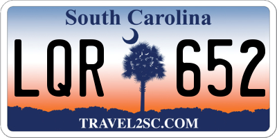 SC license plate LQR652