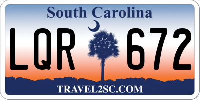 SC license plate LQR672