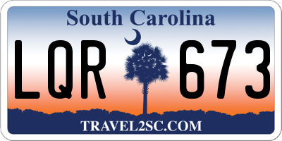 SC license plate LQR673