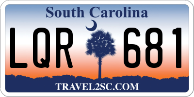 SC license plate LQR681