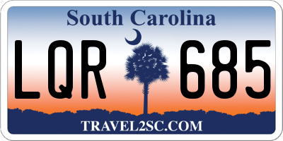SC license plate LQR685