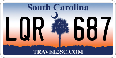 SC license plate LQR687