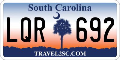 SC license plate LQR692