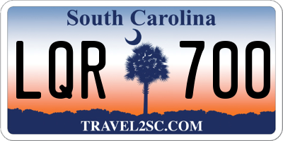 SC license plate LQR700