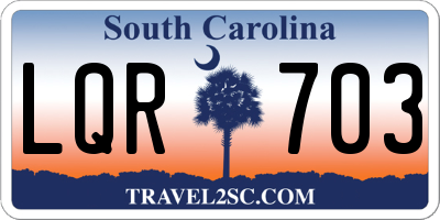SC license plate LQR703