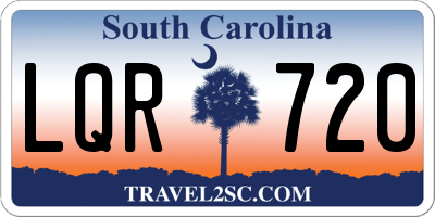 SC license plate LQR720