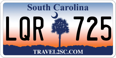 SC license plate LQR725